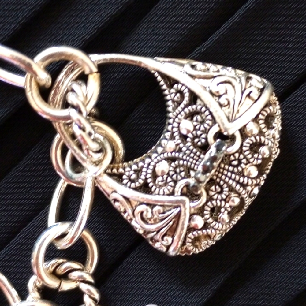 Charm Bracelet (5 Purse Charms) Silver 8" - Picture 2 of 9